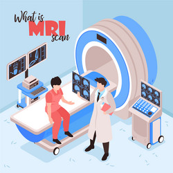 neurological mri isometric vector