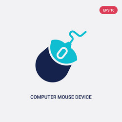 Two color computer mouse device icon from vector