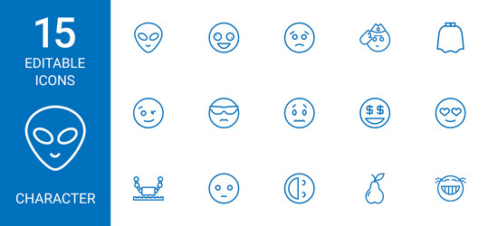 character icons vector