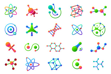 Abstract atom molecule model Royalty Free Vector Image