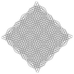 Geometric weave element with intersecting lines vector