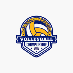 Volleyball Club Logo - Sport Badge Vector Image