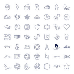 49 abstract icons vector