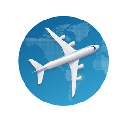 airplane travel concept vector