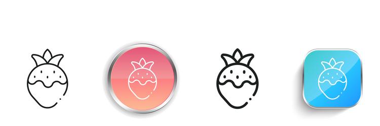 chocolate icon thin linear regular and button vector image