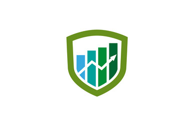 Chart shield logo design template symbol Vector Image