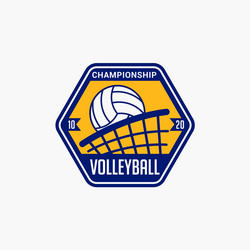 Volleyball Club Badge Vector Image