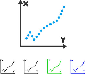 function plot flat icon vector image