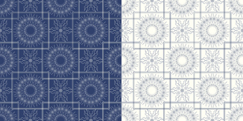 Ornamental seamless pattern with traditional vector