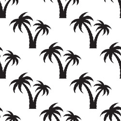 Palm tree pattern seamless texture simple vector