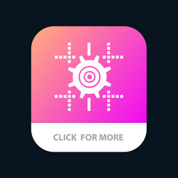 setting gear computing line mobile app icon design vector image