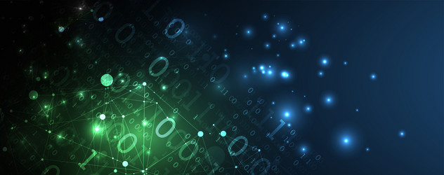 technology background with plexus effect big data vector image