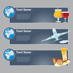 travel banners vector