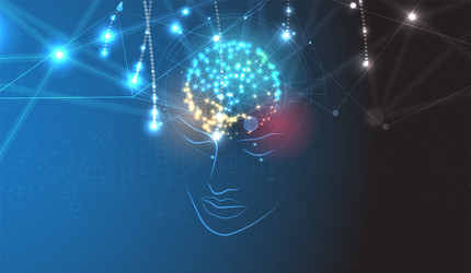 artificial intelligence technology web background vector image