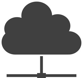 cloud computing data center isolated icon vector image