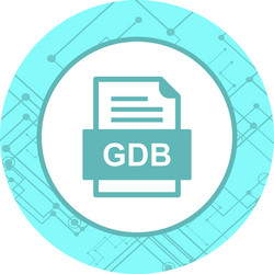 gdb file document icon vector image