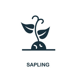 Sapling icon simple element from global warming vector