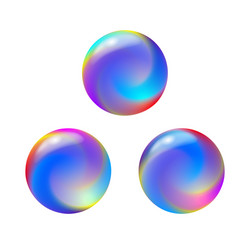 abstract color round forms set gradient fluid vector image