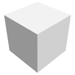 cube icon with perspective - 3d model of a vector image