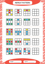 repeat pattern square with colorful circles vector image