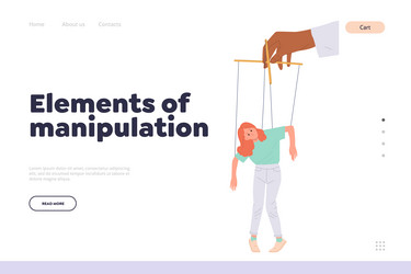 elements of manipulation concept for landing page vector