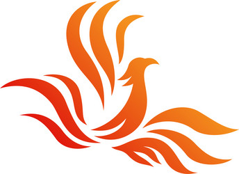 Phoenix Rising Logo Vector Image