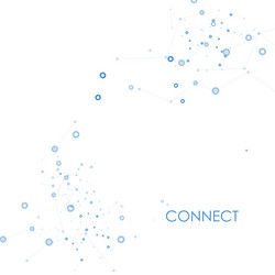 abstract connect background with dots and lines vector image