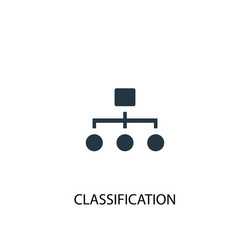 classification icon simple element vector image
