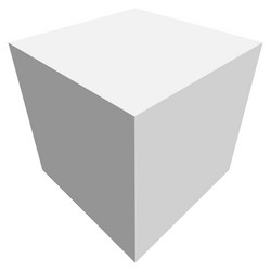 Cube icon with perspective - 3d model of a vector