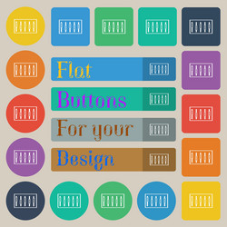 dj console mix handles and buttons level icons set vector image
