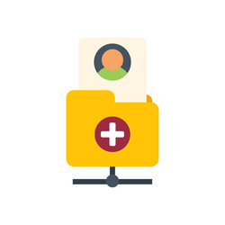 network folder adding user profile with plus vector image