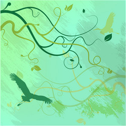 seamless pattern with trees and branches abstract vector image
