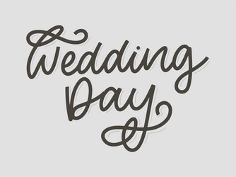 wedding hand lettering sign calligraphy text vector