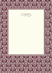 Damask Pattern Frame - Elegant Backdrop vector image