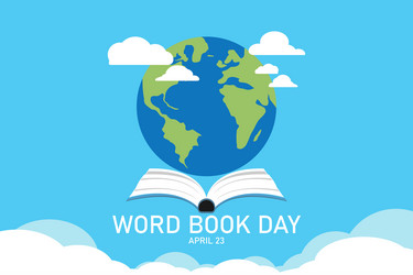 world book day banner vector