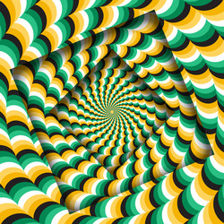 abstract turned frames with a rotating green vector image
