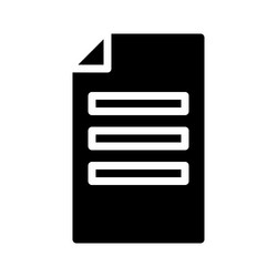 document file icon concept of paperwork data vector image