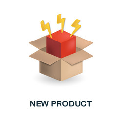 New product icon 3d from online store collection vector