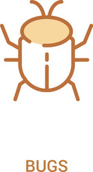 Bugs concept 2 colored icon simple line element vector
