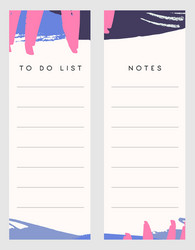 notes and to do list templates vector image