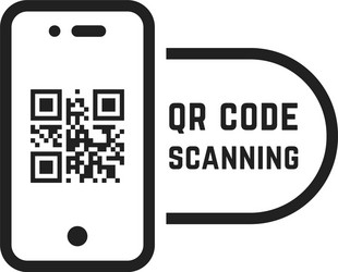 QR Code Scan - Pixel Art Style vector image