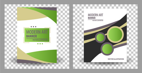 set of abstract geometric design banner web vector