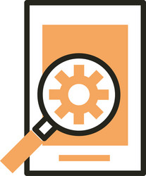 smartphone app setting web development icon line vector image
