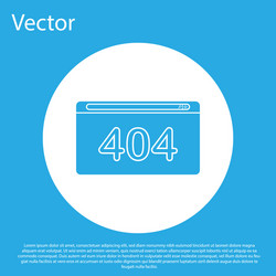 blue page with a 404 error icon isolated on vector image