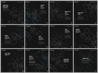 brochure layout square format covers design vector