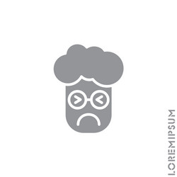 sad cry stressful emoticon boy man icon Vector Image