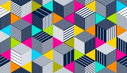 seamless cubes background lined boxes repeating vector image