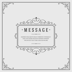 vintage ornament quote marks box frame vector