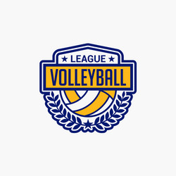 Volleyball Club Badge Vector Image