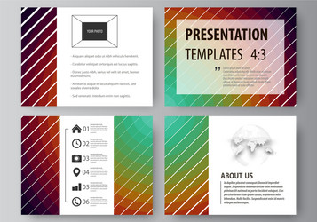 set of business templates for presentation slides vector image